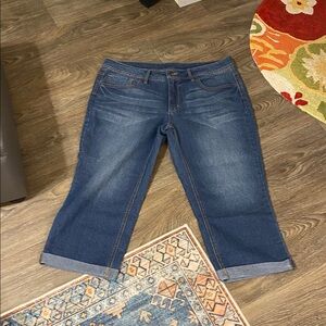 Faded Glory Women's Dark Blue Ankle Jeans;capris; size 16